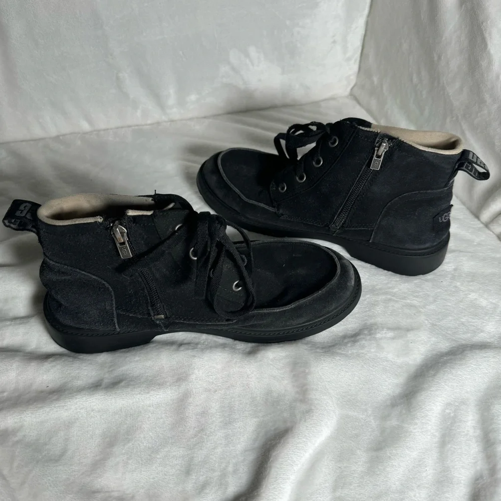 Ugg Kids‎ Chelham Weather Boot in Black Suede Waterproof Size 6